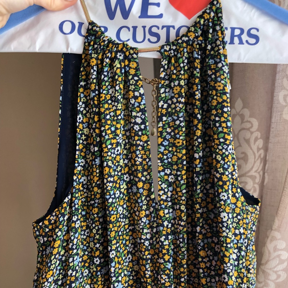 Michael Kors A line floral print dress